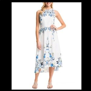 White Dress with Floral Pattern